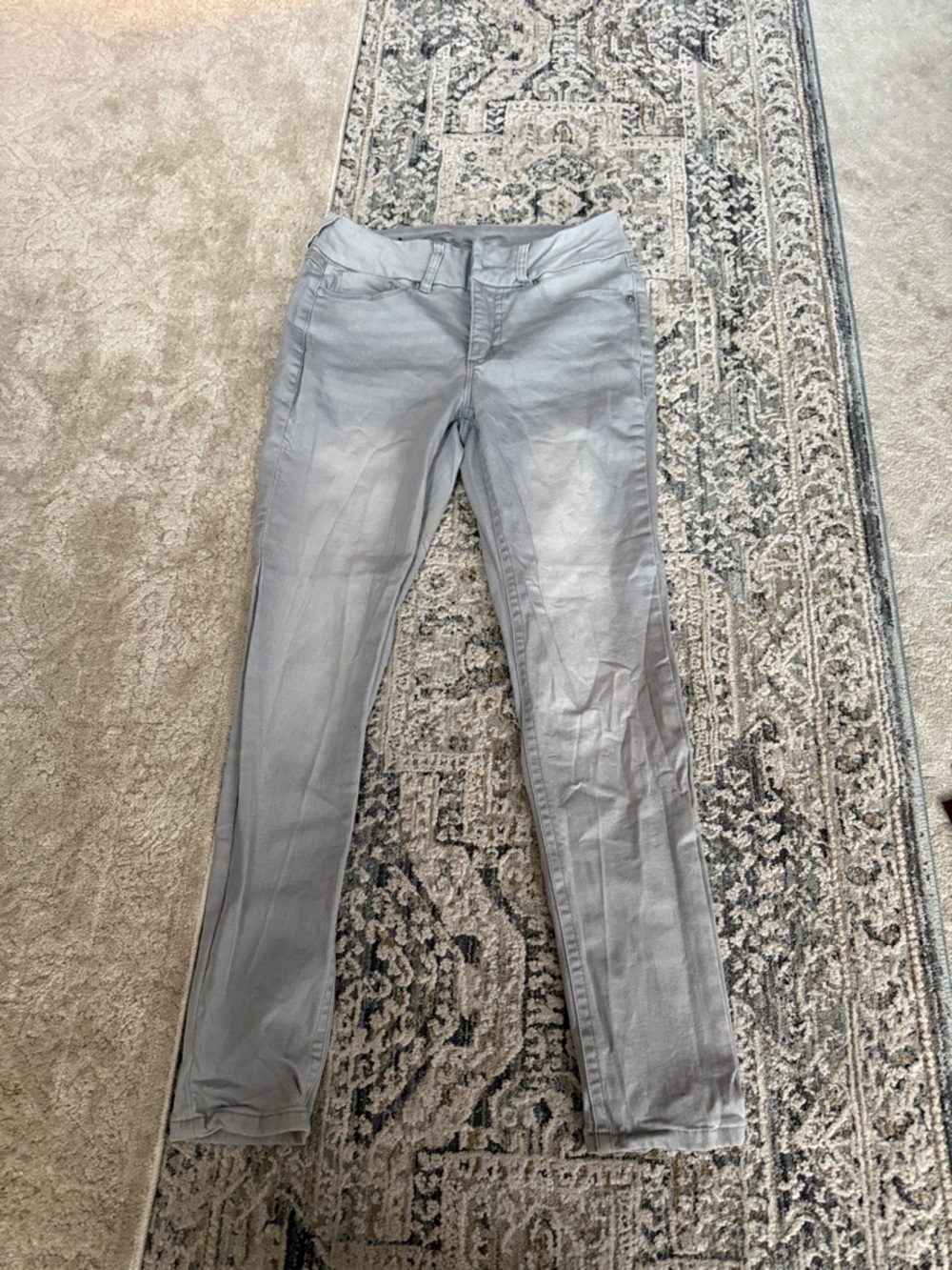 7 For All Mankind Light Gray Skinny Jeans